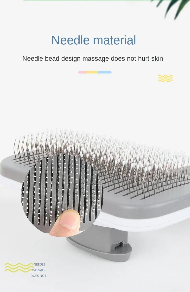 Pet Grooming Brush – Stainless Steel Comb for Dogs & Cats