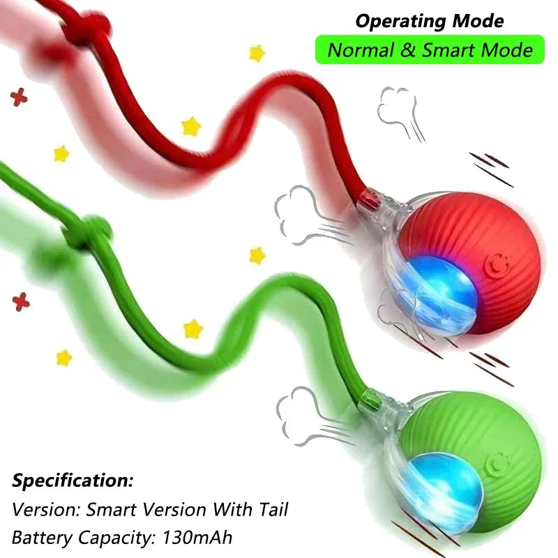 Cat Interactive Rolling Ball Toy – Rechargeable with Tail