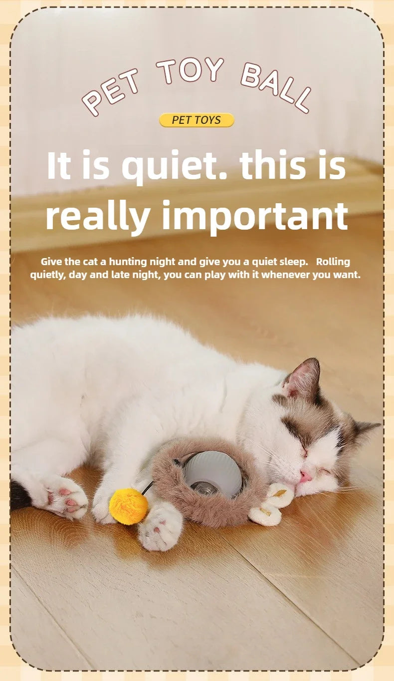 Interactive Rolling Cat Ball – Automatic & Rechargeable