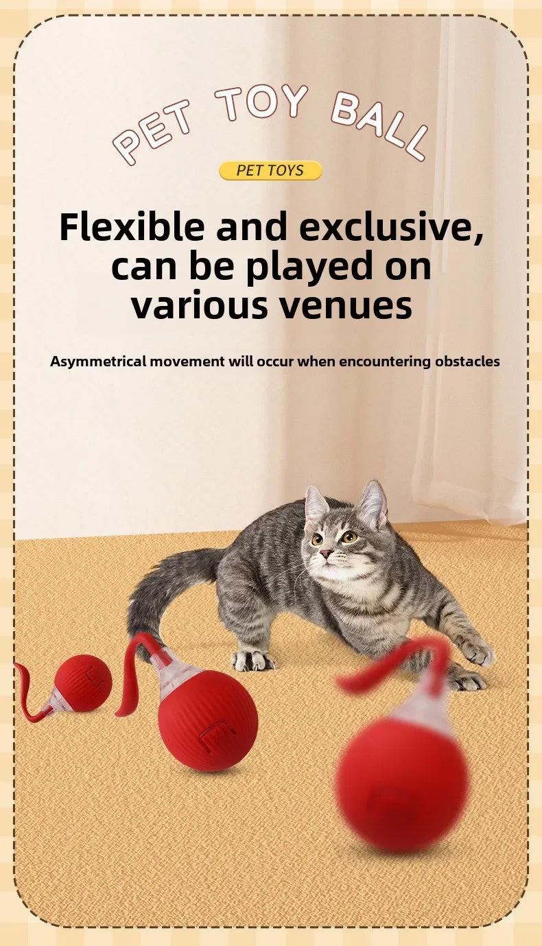 Interactive Rolling Cat Ball – Automatic & Rechargeable