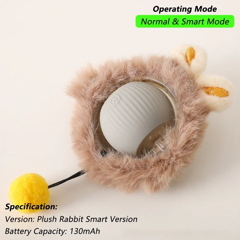 Cat Interactive Rolling Ball Toy – Rechargeable with Tail