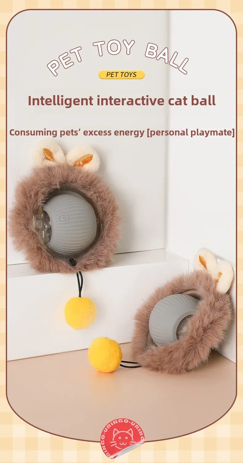 Interactive Rolling Cat Ball – Automatic & Rechargeable