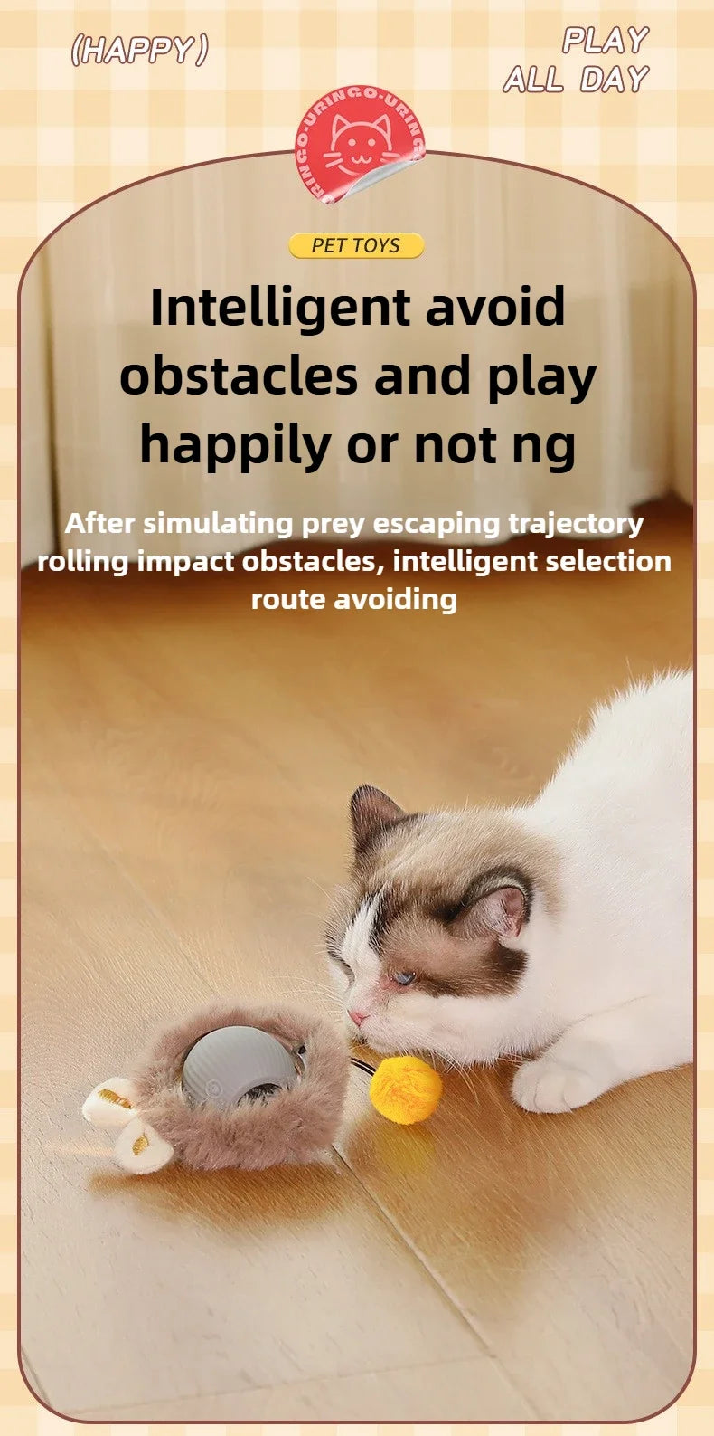 Interactive Rolling Cat Ball – Automatic & Rechargeable