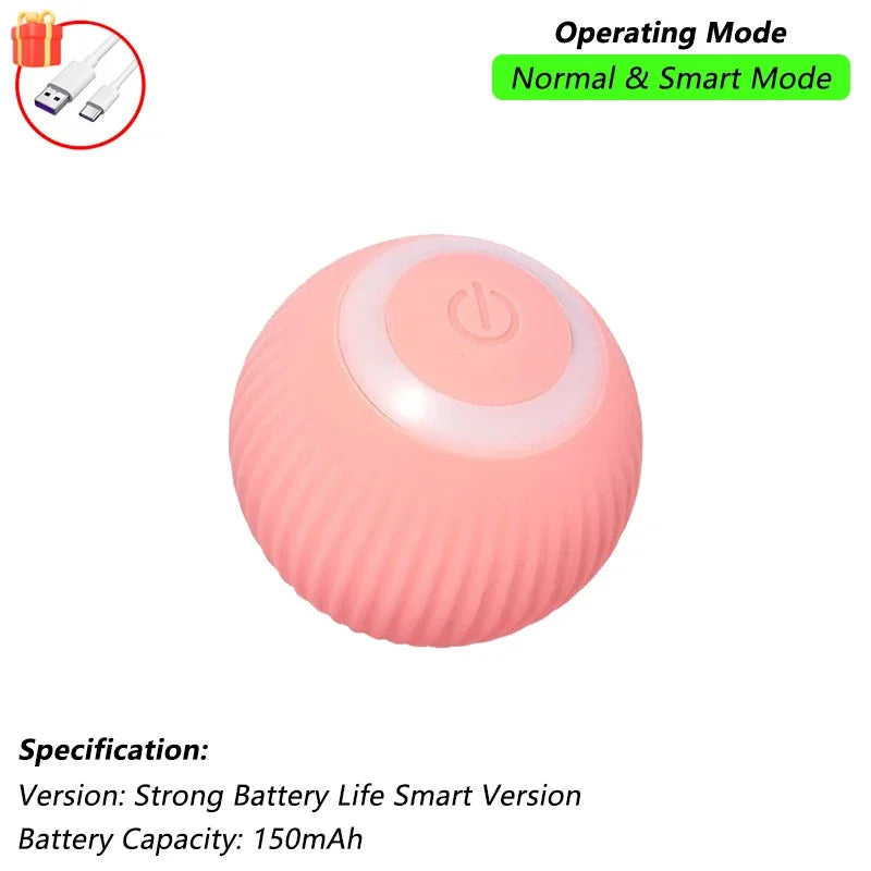 Cat Interactive Rolling Ball Toy – Rechargeable with Tail