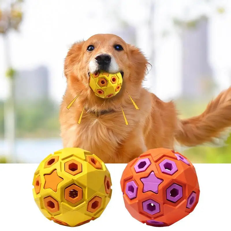 Rubber Star Squeaky Dog Ball