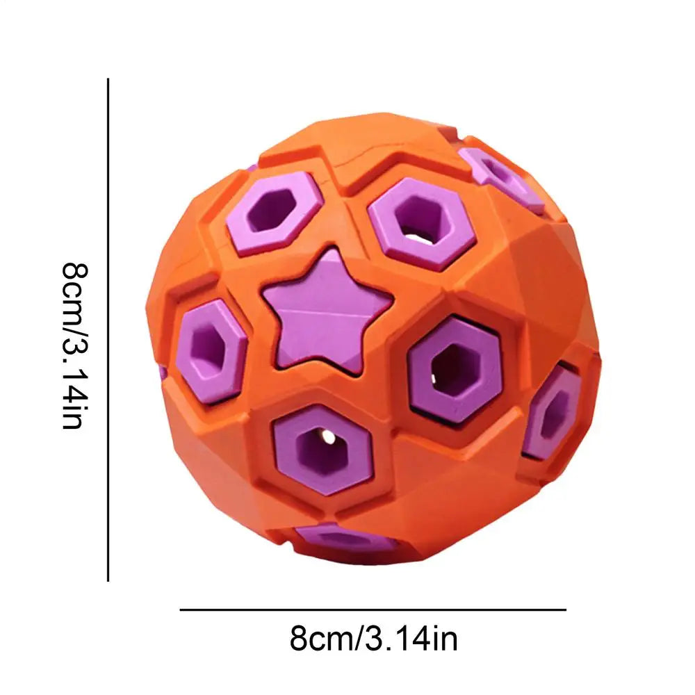 Rubber Star Squeaky Dog Ball