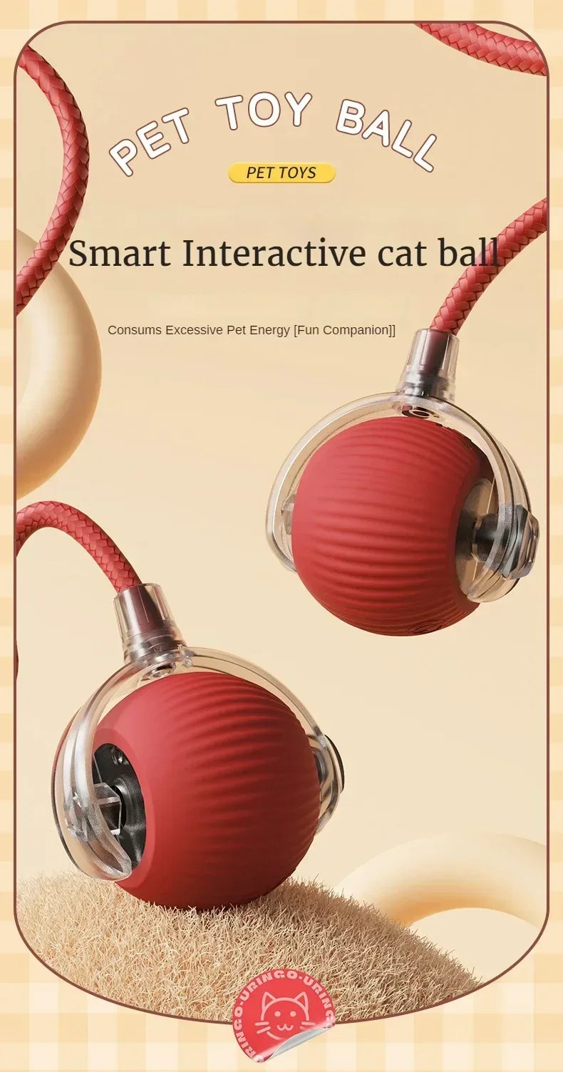 Interactive Rolling Cat Ball – Automatic & Rechargeable