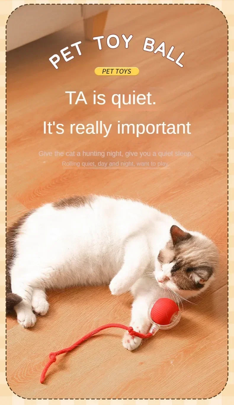 Interactive Rolling Cat Ball – Automatic & Rechargeable