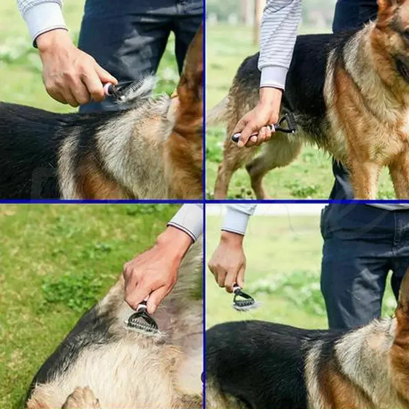 Double-Sided Pet Knot Cutter & Shedding Comb for Dogs & Cats