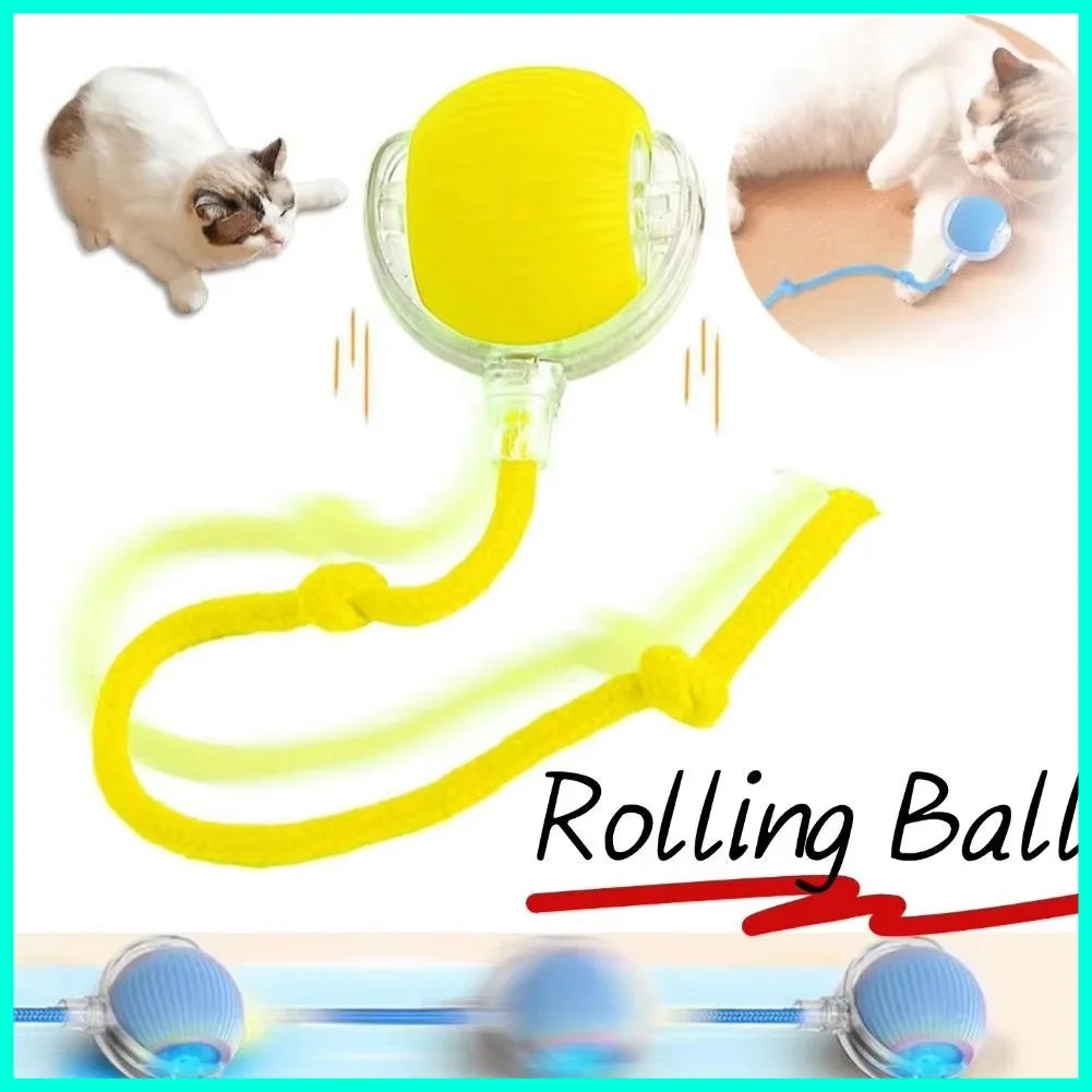 Smart Rolling Cat Toy – Rechargeable & Interactive Mouse Simulation