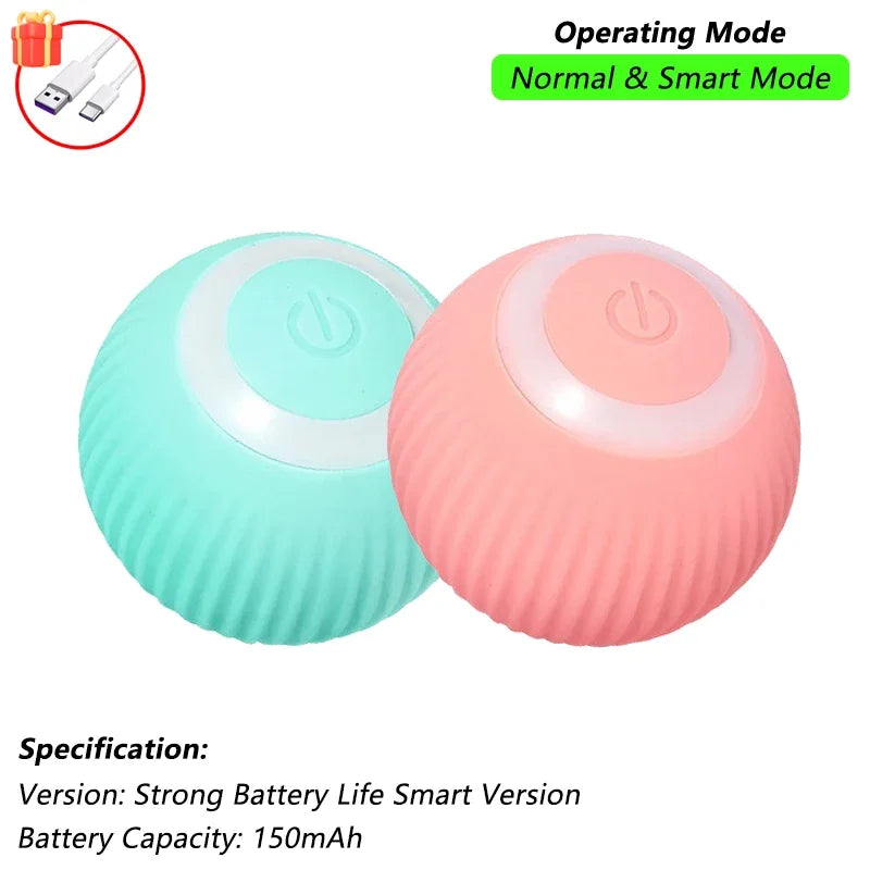 Cat Interactive Rolling Ball Toy – Rechargeable with Tail